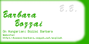 barbara bozzai business card